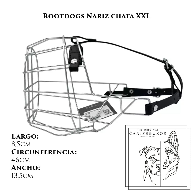 Bozal de alambre Rootdogs Nariz chata XXL – CANISEGUROS