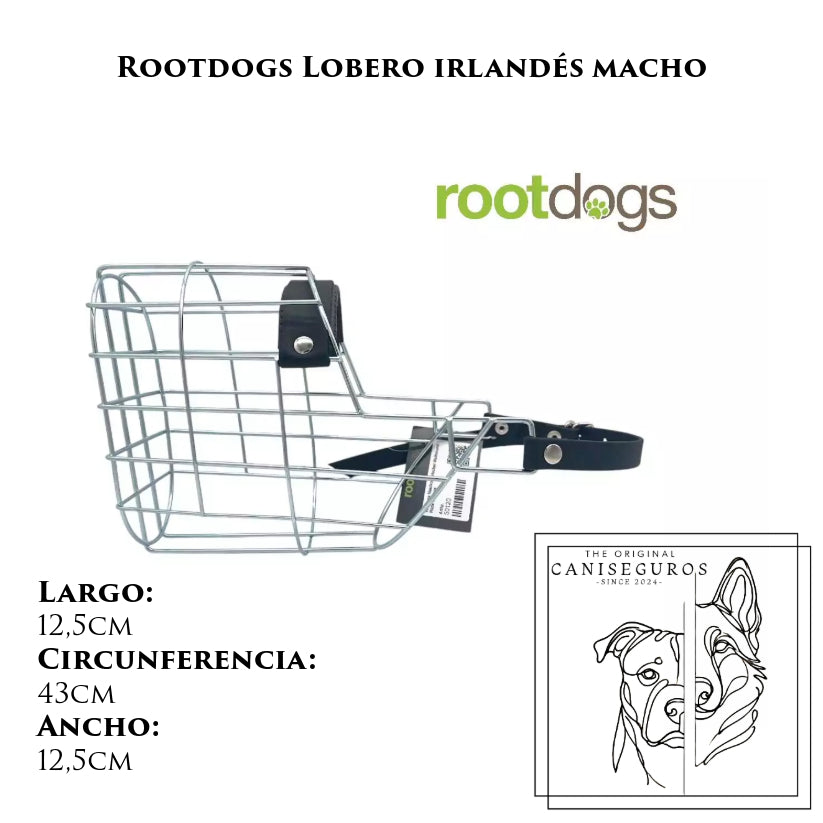 Bozal de alambre Rootdogs Lobero irlandés macho – CANISEGUROS