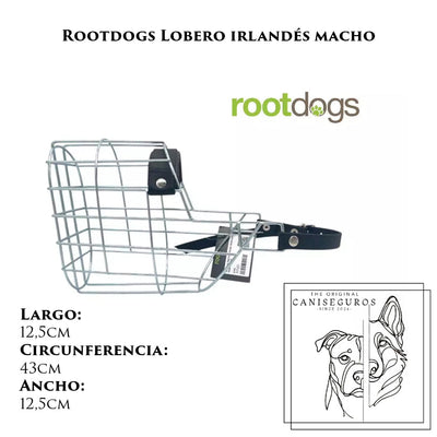 Bozal de alambre Rootdogs Lobero irlandés macho – CANISEGUROS