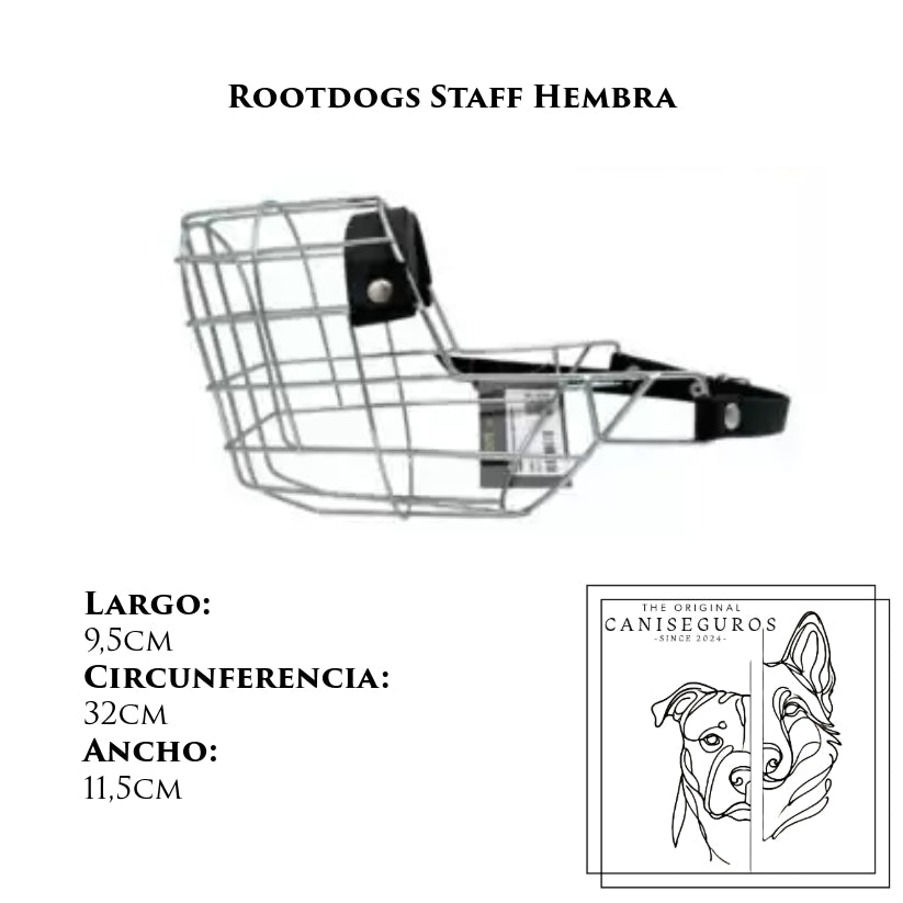 Bozal de alambre Rootdogs Staff hembra – CANISEGUROS