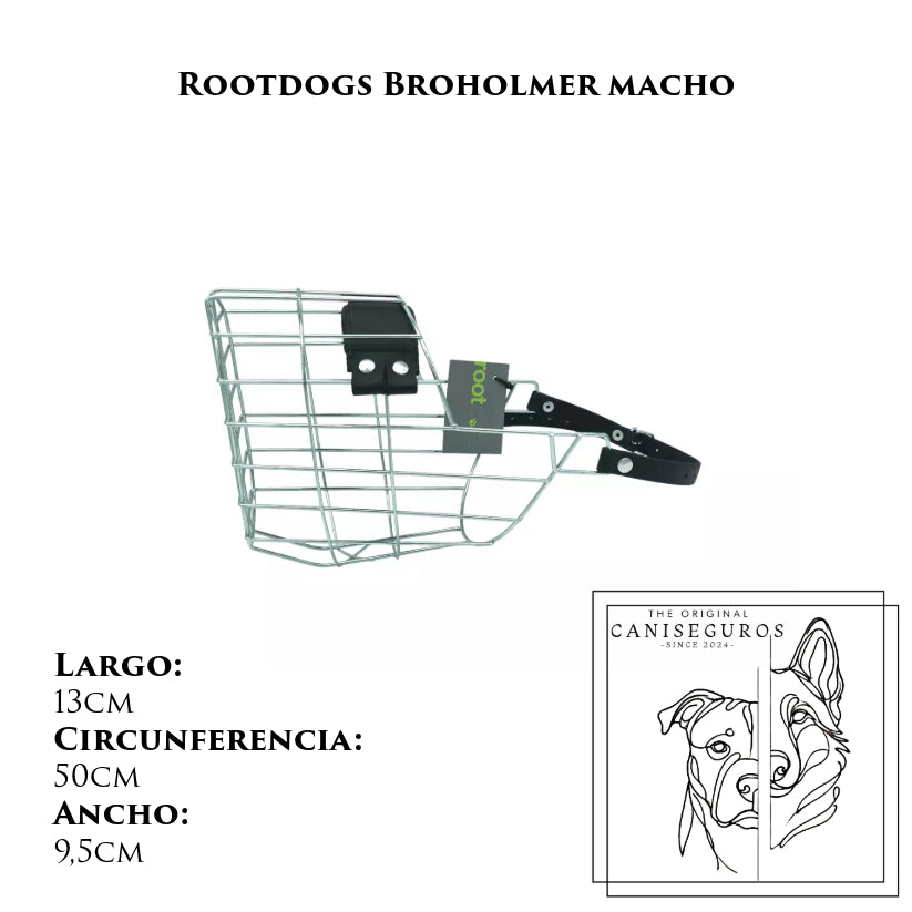 Bozal de alambre Rootdogs Broholmer macho – CANISEGUROS