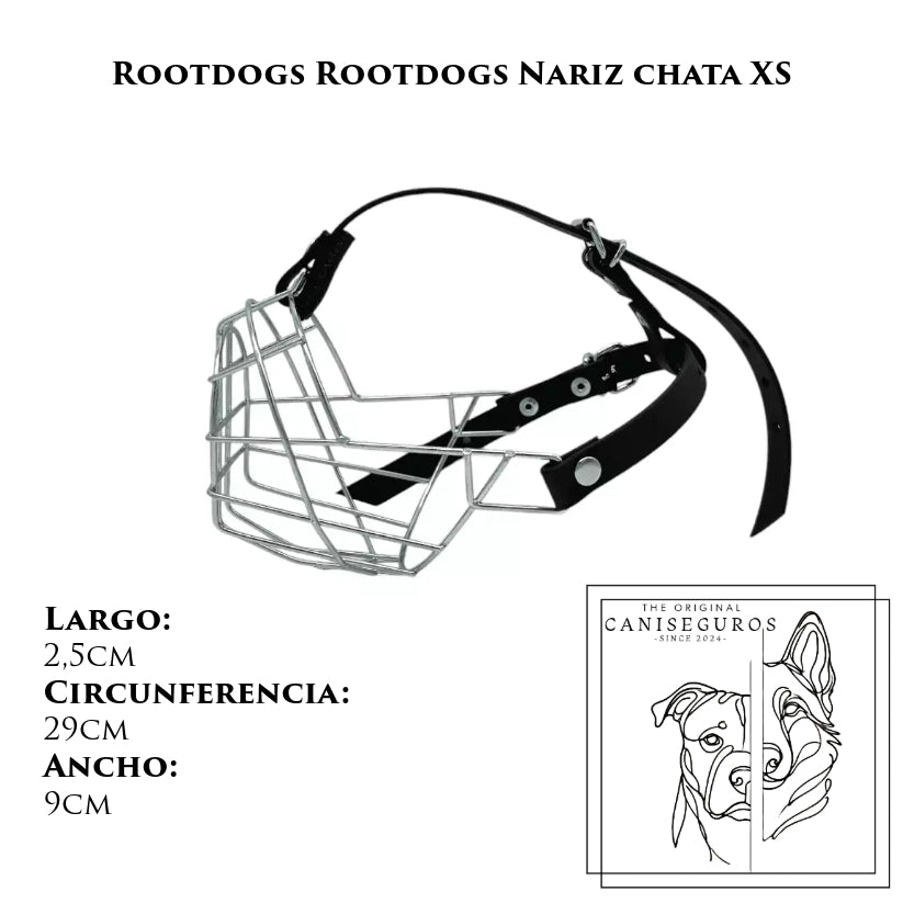 Bozal de alambre Rootdogs Nariz chata XS – CANISEGUROS