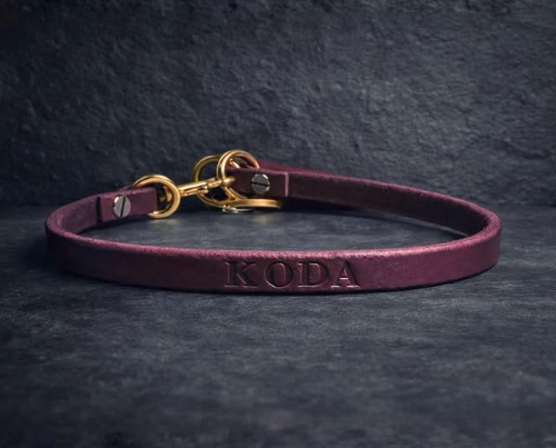 Collar Slim cuero 9mm (minimalista / identificación)